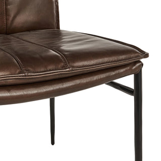 Mayer Leather Dining Chair Set of 2 - Brown