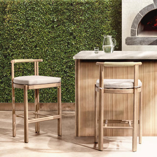 Oliver Outdoor Armless Barstool - Butterscotch
