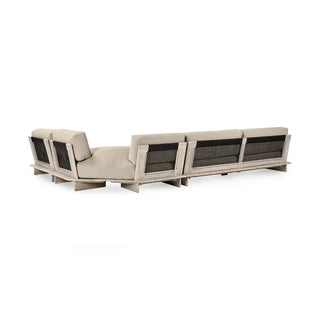 Livia Teak 3pc Outdoor Sectional Taupe