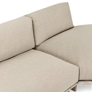 Livia Teak 3pc Outdoor Sectional Taupe