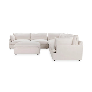 Caplan Upholstered 6pc Modular Sectional w/ Ottoman Dawn