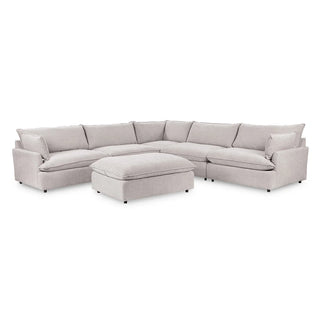 Caplan Upholstered 6pc Modular Sectional w/ Ottoman Elite