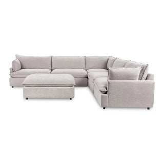 Caplan Upholstered 6pc Modular Sectional w/ Ottoman Elite