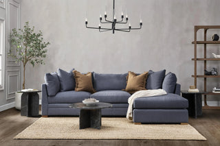 Audrey Upholstered Sofa Chaise Rise