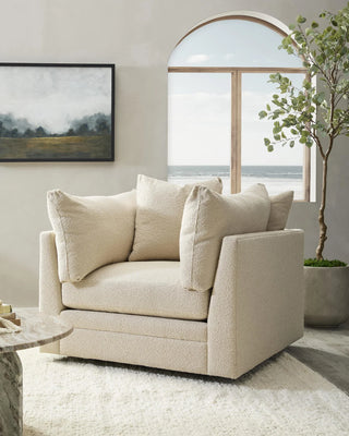 Audrey Upholstered Swivel Chair Rise