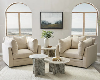 Audrey Upholstered Swivel Chair Rise