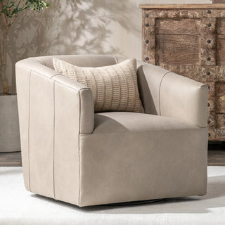 Vernon Leather Swivel Chair Lush