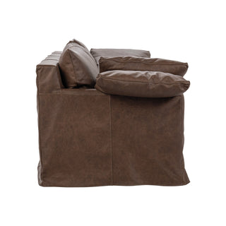 Cassiano Leather Slip Cover Sofa El Paso