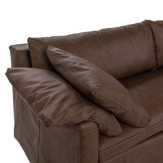 Cassiano Leather Slip Cover Sofa El Paso