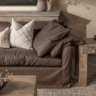 Cassiano Leather Slip Cover Sofa El Paso