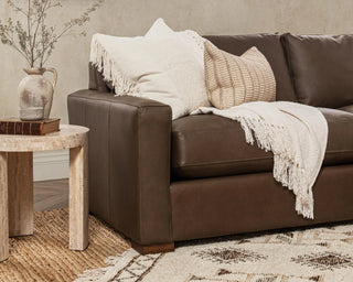 Coburn Leather Right Chaise Sofa Landscape