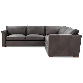 Bryson Top Grain Leather 3pc Sectional Lush