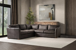 Bryson Top Grain Leather 3pc Sectional Lush