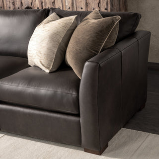 Bryson Top Grain Leather 3pc Sectional Lush