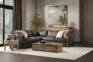 Bryson Top Grain Leather 3pc Sectional Lush
