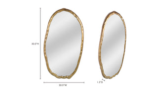 Foundry Oval Mirror Gold