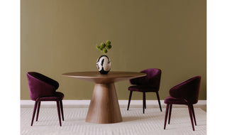 Otago Round 54In Dining Table Walnut Brown