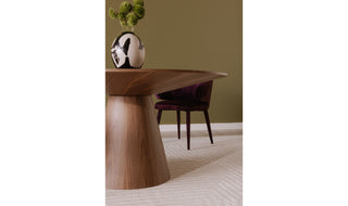 Otago Round 54In Dining Table Walnut Brown