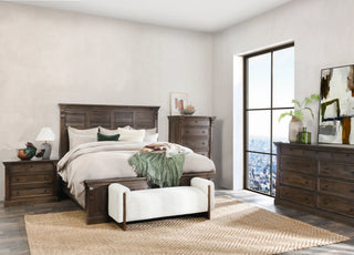 Adelaide Solid Wood Bed - Cocoa Brown (Eastern King)