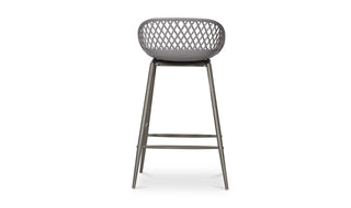 Piazza Outdoor Counter Stool Grey - Set Of Two