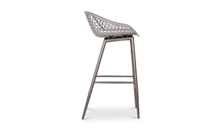 Piazza Outdoor Counter Stool Grey - Set Of Two