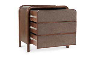 Rye 3 Drawer Nightstand Warm Brown