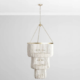 Amanda Beaded Chandelier White