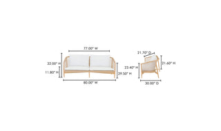 Kuna Outdoor Sofa White
