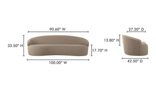 Cove Outdoor Sofa Taupe