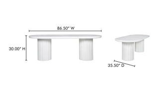 Eris Outdoor Dining Table White