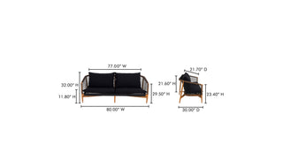 Kuna Outdoor Sofa Black