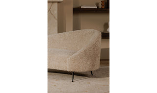 Abigail Chaise Light Brown Faux Shearling