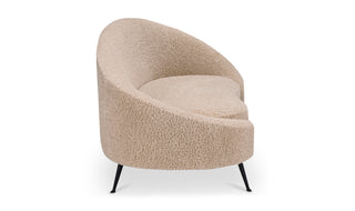 Abigail Chaise Light Brown Faux Shearling