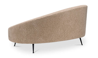 Abigail Chaise Light Brown Faux Shearling