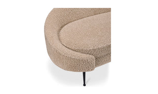Abigail Chaise Light Brown Faux Shearling