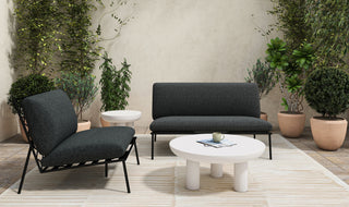 Salma Outdoor Accent Chair Speckled Charcoal
