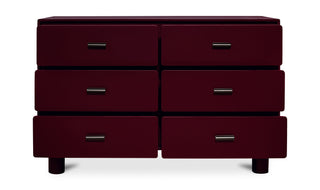 Jolene 6 Drawer Dresser Deep Red