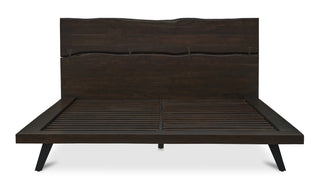 Madagascar King Platform Bed Dark Brown