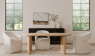 Barrow Rolling Dining Chair White Mist