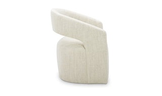 Barrow Rolling Dining Chair White Mist