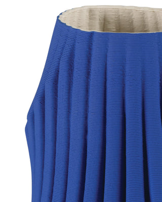 Blue Pleat Medium Vase