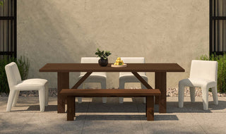Esmond Outdoor Dining Table Brown