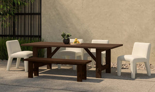 Esmond Outdoor Dining Table Brown
