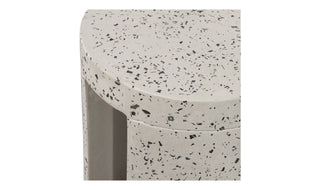 Lyon Outdoor Stool White Terrazzo