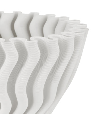 Ripple White Vase