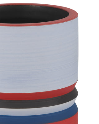 Happy 80's Black, Blue, Red & Orange Vase Set of 3