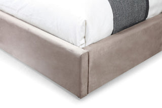 Modrest Roma - Modern Taupe Microfiber Upholstered Bed