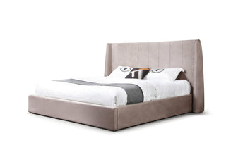 Modrest Roma - Modern Taupe Microfiber Upholstered Bed