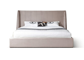 Modrest Roma - Modern Taupe Microfiber Upholstered Bed