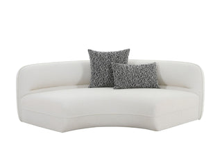 Divani Casa Drayton - Modern Off-White Fabric Sectional Sofa